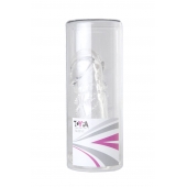 Прозрачная гелевая насадка с клиторальным отростком - 13 см. - Toyfa Basic - в Люберцах купить с доставкой