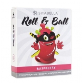 Стимулирующий презерватив-насадка Roll   Ball Raspberry - Sitabella - купить с доставкой в Люберцах
