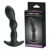 Черный анальный стимулятор простаты с вибрацией Special Anal Massager - 14,5 см. - Baile - в Люберцах купить с доставкой
