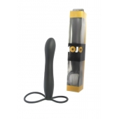 Черная насадка на пенис для двойной стимуляции Mojo BlackJack - 15 см. - Seven Creations - в Люберцах купить с доставкой