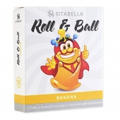 Стимулирующий презерватив-насадка Roll   Ball Banana - Sitabella - купить с доставкой в Люберцах