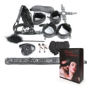 Чёрно-серебристый набор БДСМ - Notabu - купить с доставкой в Люберцах