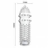 Закрытая прозрачная насадка Crystal sleeve - 14,2 см. - Erowoman-Eroman - в Люберцах купить с доставкой