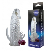Закрытая прозрачная вибронасадка на пенис Crystal Sleeve Vibe - Erowoman-Eroman - в Люберцах купить с доставкой