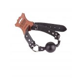 Кляп-шар классической формы и конструкции из натуральной кожи - Sitabella - купить с доставкой в Люберцах