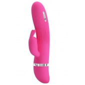 Розовый вибратор Ingram с электростимуляцией - 19,2 см. - Baile - купить с доставкой в Люберцах