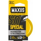 Презервативы с точками и рёбрами в железном кейсе MAXUS Special - 3 шт. - Maxus - купить с доставкой в Люберцах