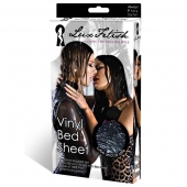 Черная виниловая ткань-простынь для эротических игр - Lux Fetish - купить с доставкой в Люберцах