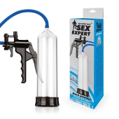 Прозрачная вакуумная помпа Sex Expert с насосом - Sex Expert - в Люберцах купить с доставкой