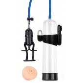 Прозрачная вакуумная вибропомпа Sex Expert с насадкой-вагиной - Sex Expert - в Люберцах купить с доставкой