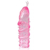 Закрытая рельефная насадка Crystal sleeve snakes в виде змеи с усиками - 14 см. - Erowoman-Eroman - в Люберцах купить с доставкой