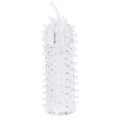 Закрытая рельефная насадка Crystal sleeve с усиками - 12 см. - Erowoman-Eroman - в Люберцах купить с доставкой