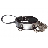 Стильный ошейник с металлическим блеском и поводком - Sitabella - купить с доставкой в Люберцах