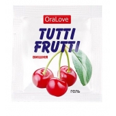Пробник гель-смазки Tutti-frutti с вишнёвым вкусом - 4 гр. - Биоритм - купить с доставкой в Люберцах