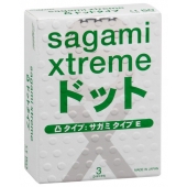 Презервативы Sagami Xtreme SUPER DOTS с точками - 3 шт. - Sagami - купить с доставкой в Люберцах