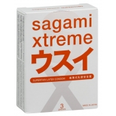 Ультратонкие презервативы Sagami Xtreme SUPERTHIN - 3 шт. - Sagami - купить с доставкой в Люберцах