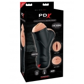 Мастурбатор в колбе с двумя тоннелями Double Penetration Vibrating Stroker - Pipedream - в Люберцах купить с доставкой