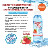 Очищающий спрей для игрушек CLEAR TOY Strawberry - 100 мл. - Биоритм - купить с доставкой в Люберцах