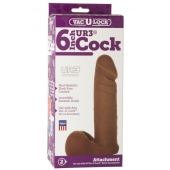 Насадка-мулат для трусиков Vac-U-Lock 6  ULTRASKYN Cock - 17,3 см. - Doc Johnson - купить с доставкой в Люберцах