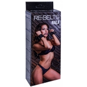 Черные кожаные наручники Naila - Rebelts - купить с доставкой в Люберцах