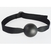 Черный кляп-шар на ремешках с пряжками - Sitabella - купить с доставкой в Люберцах