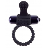 Черное эрекционное виброкольцо Vibrating Silicone Super Ring - Pipedream - в Люберцах купить с доставкой
