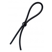 Черное лассо на пенис с одной бусиной - A-toys - в Люберцах купить с доставкой