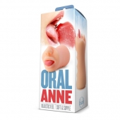 Телесный мастурбатор-ротик с язычком Oral Anne - Blush Novelties - в Люберцах купить с доставкой