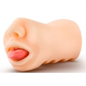 Телесный мастурбатор-ротик с язычком Oral Anne - Blush Novelties - в Люберцах купить с доставкой