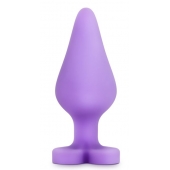 Фиолетовая анальная пробка Naughty Candy Heart Do Me Now - 8,9 см. - Blush Novelties - купить с доставкой в Люберцах