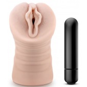 Телесный мастурбатор-вагина с вибропулей Ashley - Blush Novelties - в Люберцах купить с доставкой