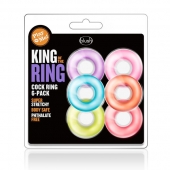 Набор из 6 эрекционных колец King of the Ring - Blush Novelties - в Люберцах купить с доставкой