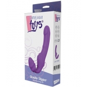 Фиолетовый безремневой вибрострапон DOUBLE DIPPER - Dream Toys - купить с доставкой в Люберцах