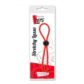 Красное эрекционное лассо с одной бусиной-утяжкой STRETCHY THIN LASSO - Dream Toys - в Люберцах купить с доставкой