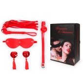 Пикантный набор БДСМ из 4 предметов в красном цвете - Notabu - купить с доставкой в Люберцах