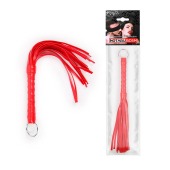 Красная плеть с рукоятью в оплетке - 28 см. - Notabu - купить с доставкой в Люберцах