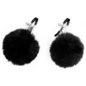 Зажимы для сосков с черным пушком - Notabu - купить с доставкой в Люберцах