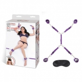 Фиолетовый набор фиксаций на кровати Classic Bedspreader - Lux Fetish - купить с доставкой в Люберцах