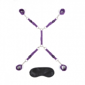 Фиолетовый набор фиксаций на кровати Classic Bedspreader - Lux Fetish - купить с доставкой в Люберцах