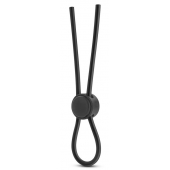 Черное силиконовое лассо на пенис SILICONE LOOP COCK RING - Blush Novelties - в Люберцах купить с доставкой
