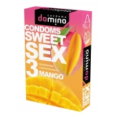 Презервативы для орального секса DOMINO Sweet Sex с ароматом манго - 3 шт. - Domino - купить с доставкой в Люберцах