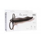 Черная вибронасадка для двойного проникновения Flirtini - 15,9 см. - Lola Games - купить с доставкой в Люберцах