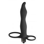 Черная вибронасадка для двойного проникновения Flirtini - 15,9 см. - Lola Games - купить с доставкой в Люберцах