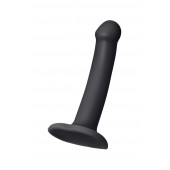 Черный фаллос на присоске Silicone Bendable Dildo S - 17 см. - Strap-on-me - купить с доставкой в Люберцах