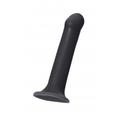 Черный фаллос на присоске Silicone Bendable Dildo L - 19 см. - Strap-on-me - купить с доставкой в Люберцах