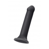 Черный фаллос на присоске Silicone Bendable Dildo XL - 20 см. - Strap-on-me - купить с доставкой в Люберцах