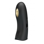 Черная вибронасадка на палец с электростимуляцией Marico - Baile - купить с доставкой в Люберцах