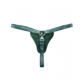 Изумрудные трусики с кольцом для страпона Ladys Arsenal - БДСМ Арсенал - купить с доставкой в Люберцах