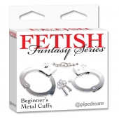 Металлические наручники Beginner s Metal Cuffs - Pipedream - купить с доставкой в Люберцах
