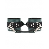 Изумрудные наручники Ladys Arsenal на карабинах - БДСМ Арсенал - купить с доставкой в Люберцах